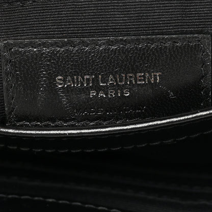 Saint Laurent Calfskin Y Quilted Monogram Monochrome Toy Loulou Crossbody Bag Black 6 of 15