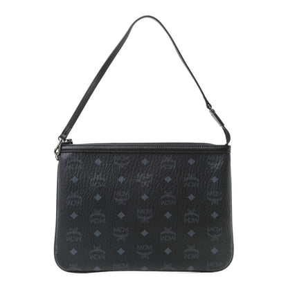 MCM Visetos Liz Shopper Tote Pouch Black 1 of 6