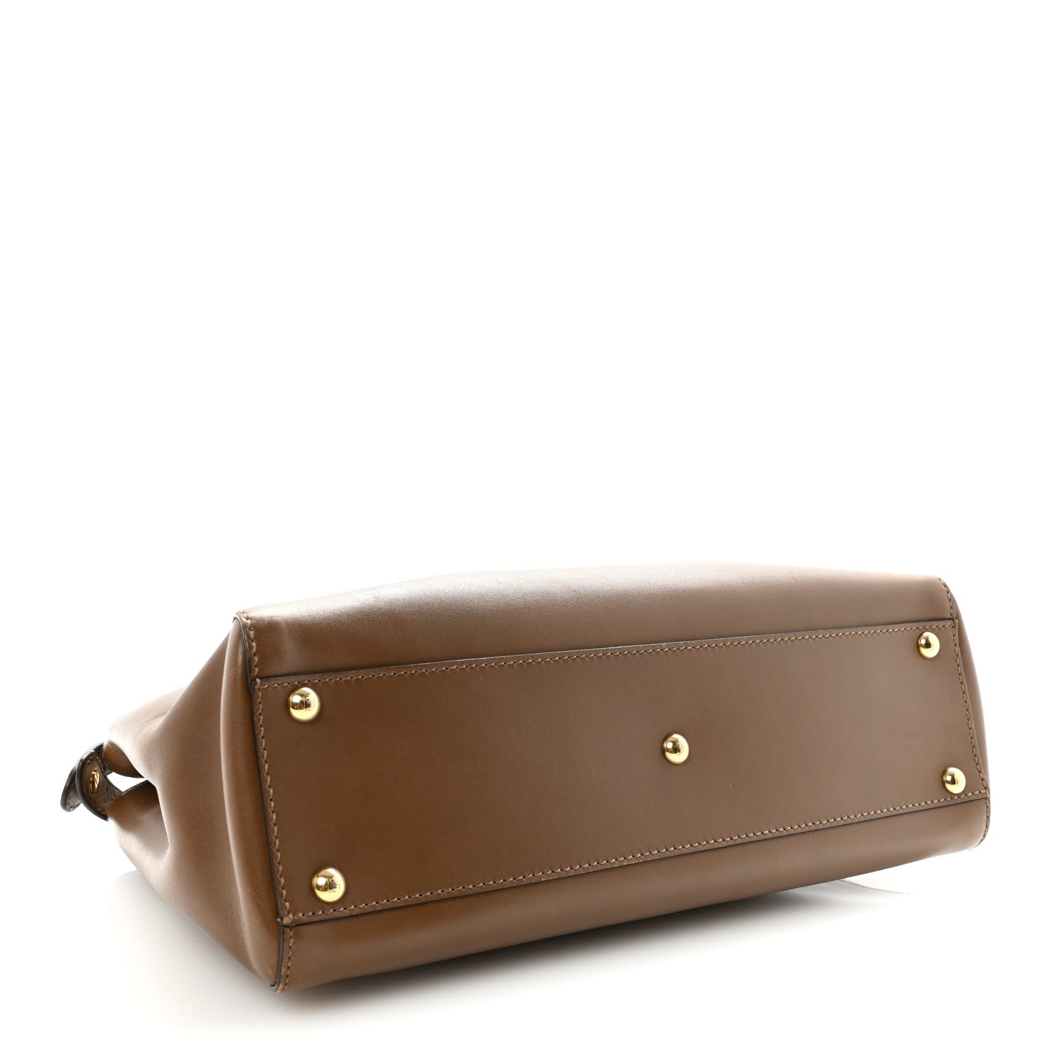 Fendi Vitello Morgan Fabric Jacquard Pequin Medium Peekaboo Iconic Satchel Foresta Tobacco Black 4 of 9
