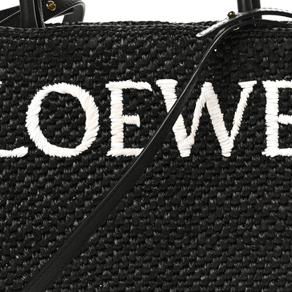 Loewe Raffia Calfskin Standard A4 Tote Bag Black 7 of 9