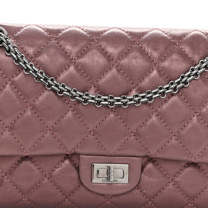 Chanel Metallic Aged Calfskin Quilted 2.55 Reissue 226 Flap Rose Fonce 8 of 12