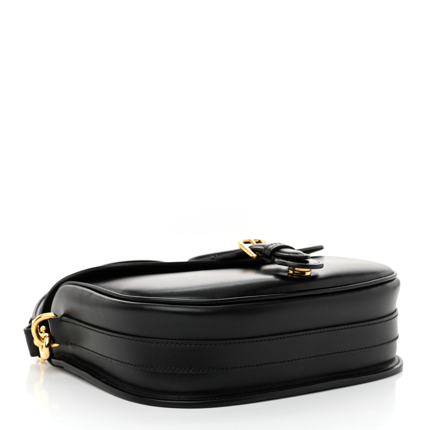 Box Calfskin Medium Bobby Flap Black