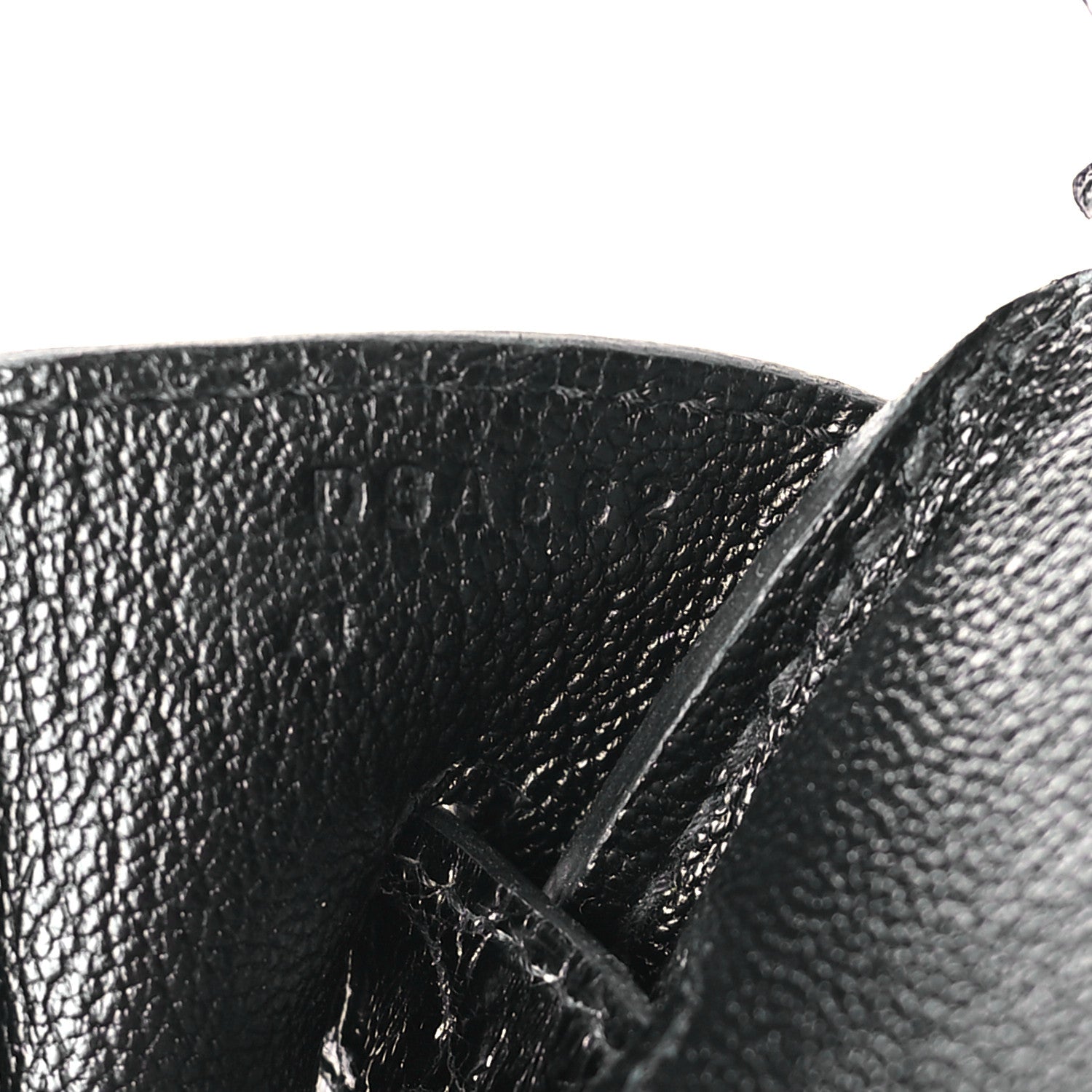 Hermes Taurillon Novillo Shiny Niloticus Crocodile Birkin Touch 30 Black 7 of 9