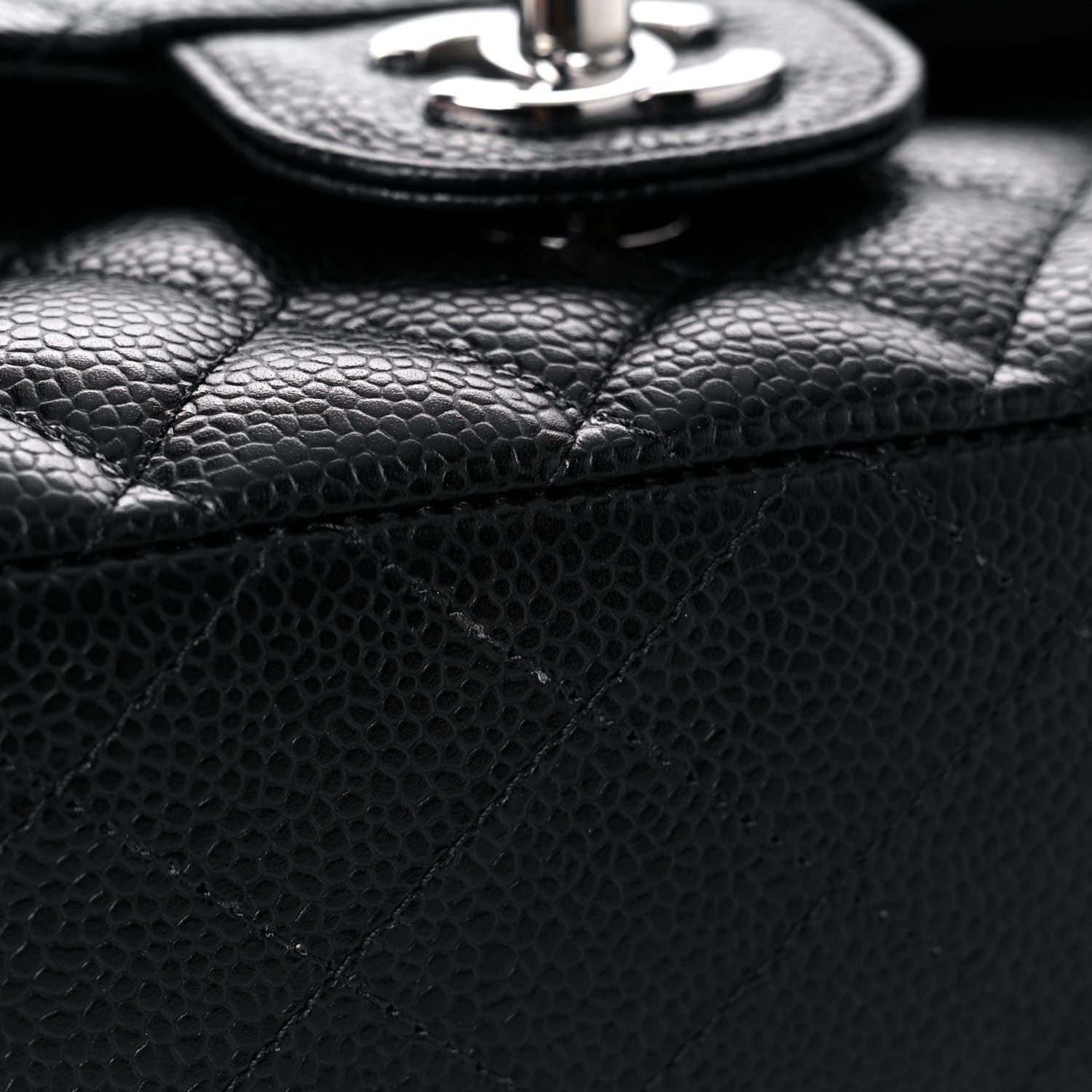 Chanel Caviar Quilted Medium Double Flap Black 12 of 13