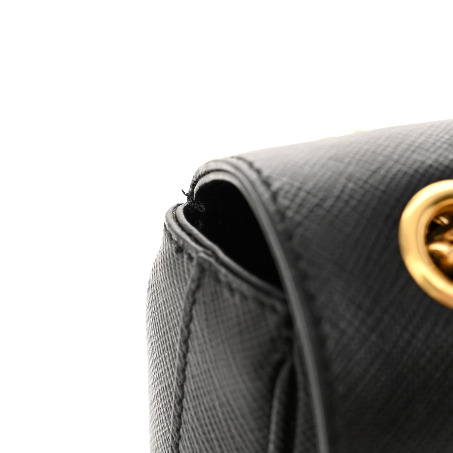 Prada Saffiano Flap Shoulder Bag Black 12 of 13