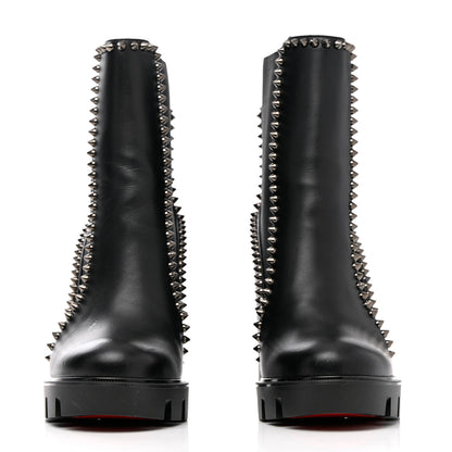 Christian Louboutin Nappa Out Line Spike Lug 100 Boots 37.5 Black 2 of 16
