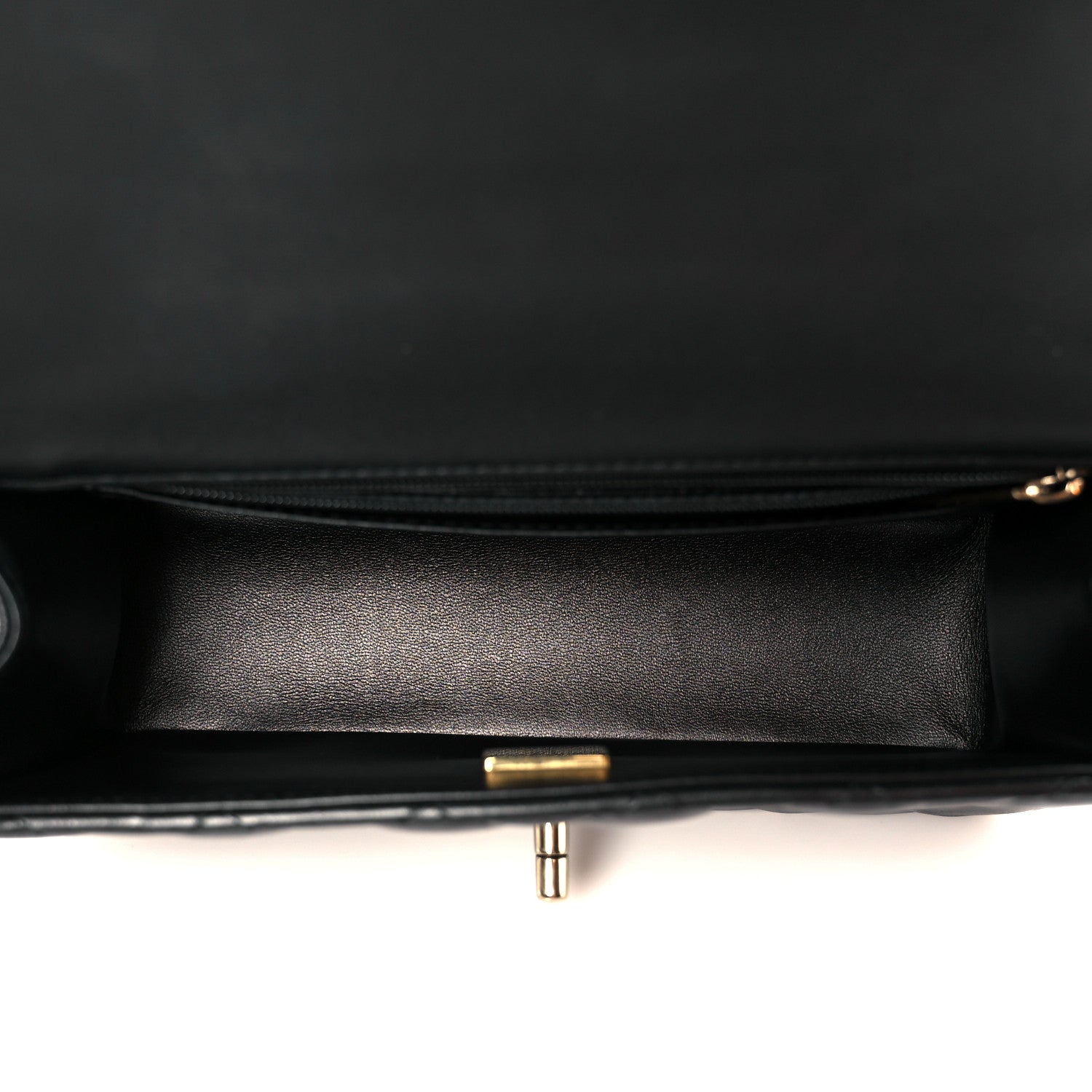 Chanel Lambskin Quilted Mini Top Handle Rectangular Flap Black 5 of 12