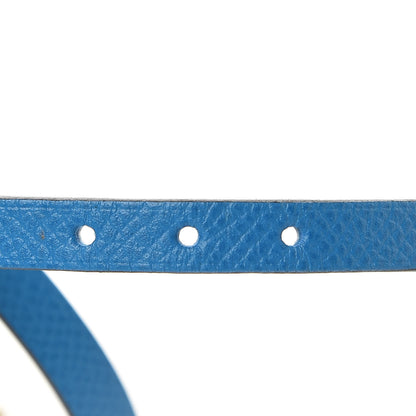 Hermes Epsom Behapi Double Tour Bracelet XS Bleu Zanzibar White 4 of 6