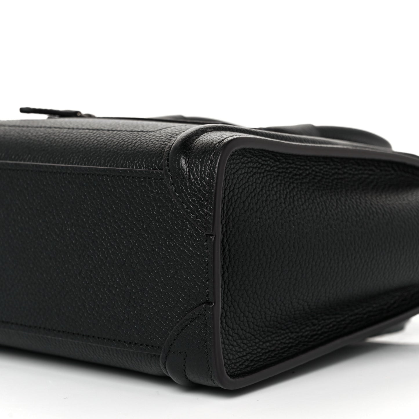 Drummed Calfskin Nano Luggage Black