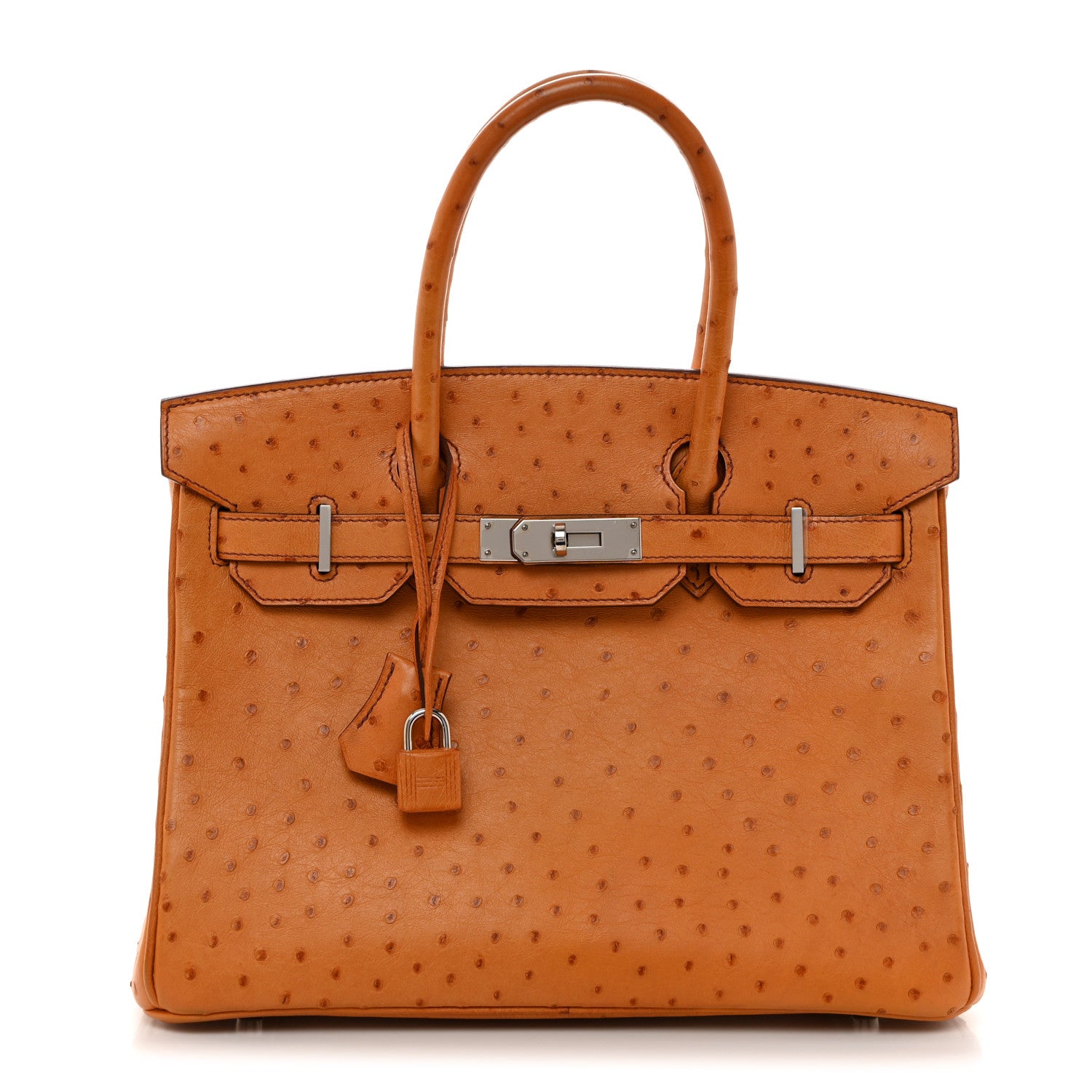 Hermes Ostrich Birkin 30 Cognac 1 of 10