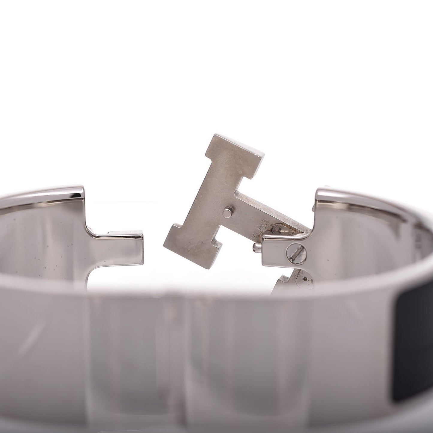 Enamel Wide Clic Clac H Bracelet GM Black