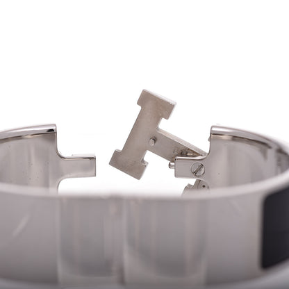 Hermes Enamel Wide Clic Clac H Bracelet GM Black 5 of 5