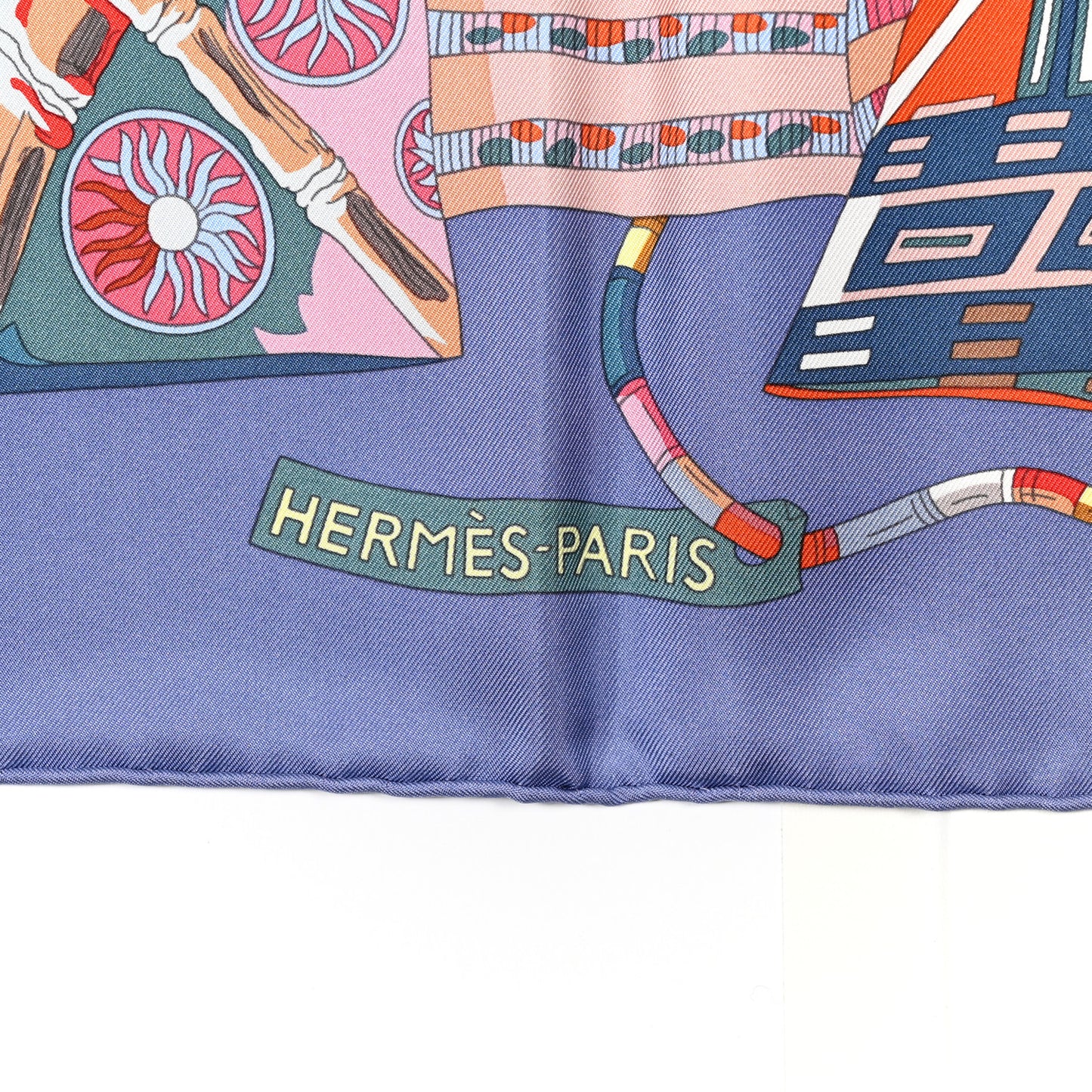 Silk Voyage En Etoffes Scarf 90 Parme Corail Rose