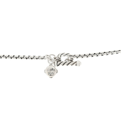 David Yurman Sterling Silver Pearl 7.5mm Quatrefoil Long Chain Necklace 4 of 4