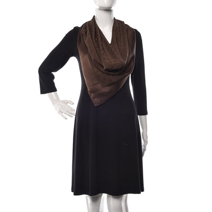 Louis Vuitton Silk Monogram Monaco Scarf Brown 2 of 4