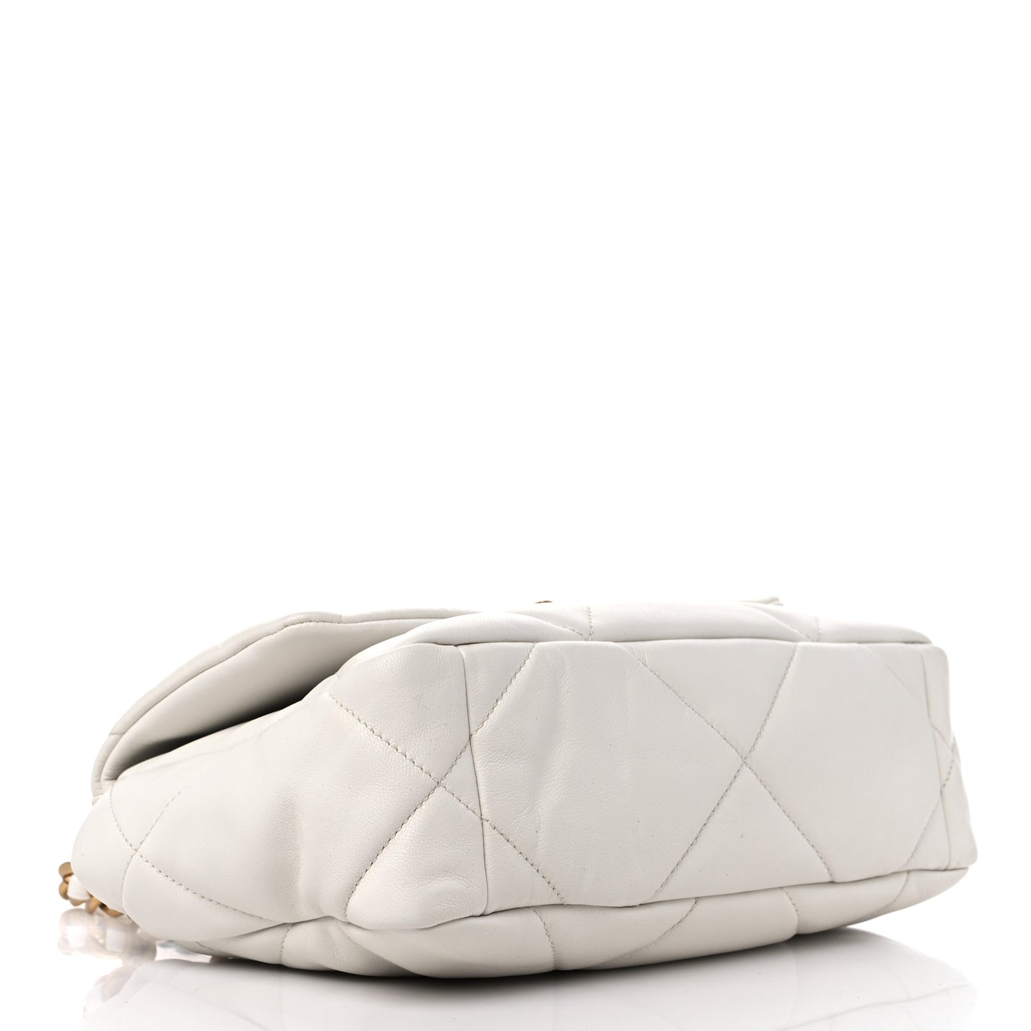 Lambskin Quilted Medium Chanel 19 Flap White