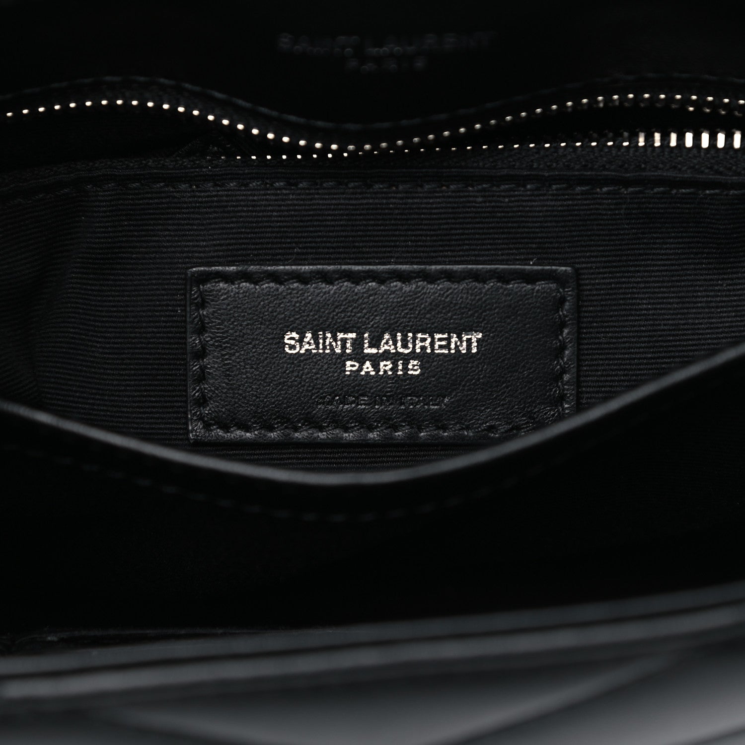 Saint Laurent Calfskin Y Quilted Monogram Toy Loulou Crossbody Bag Black 7 of 13