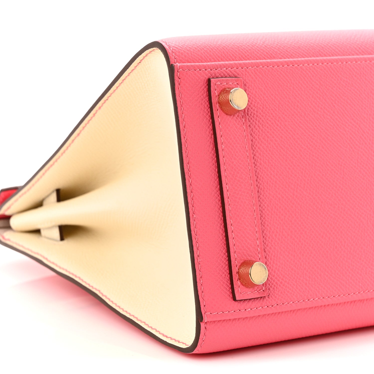 Hermes Epsom Horseshoe Birkin Sellier 25 Rose Azalee Nata 10 of 13