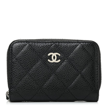 Chanel Caviar Quilted Zip Coin Purse Black 1 of 8