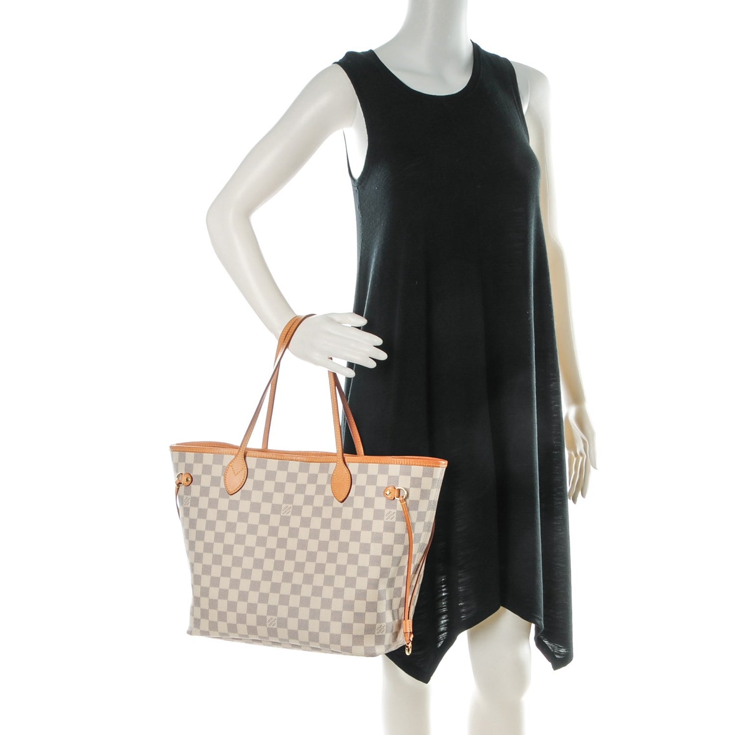 Damier Azur Neo Neverfull MM Rose Ballerine
