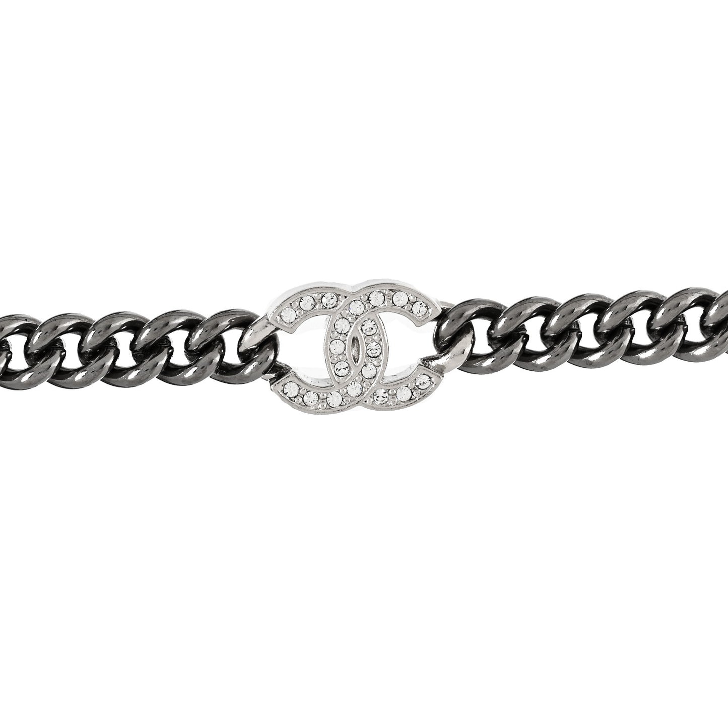 Crystal Lucky Charms Necklace Silver
