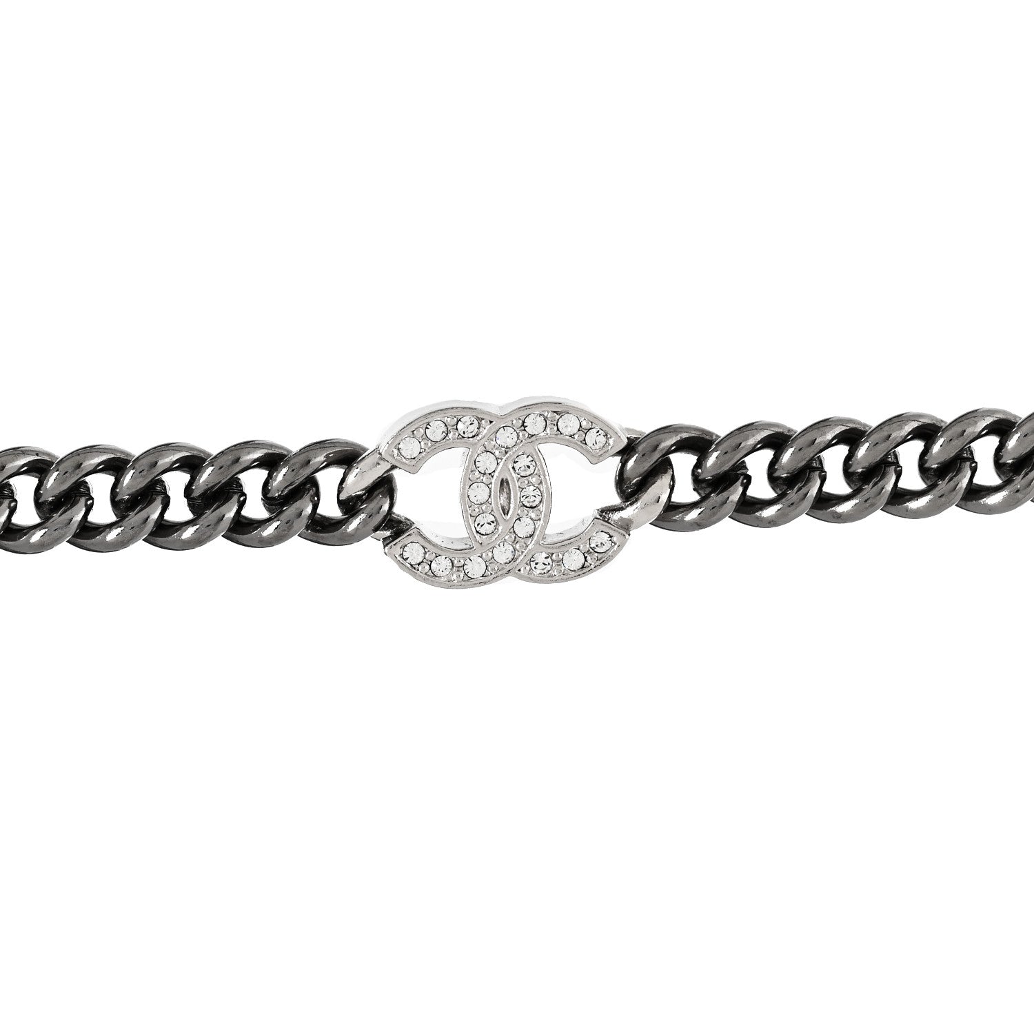 Chanel Crystal Lucky Charms Necklace Silver 4 of 4