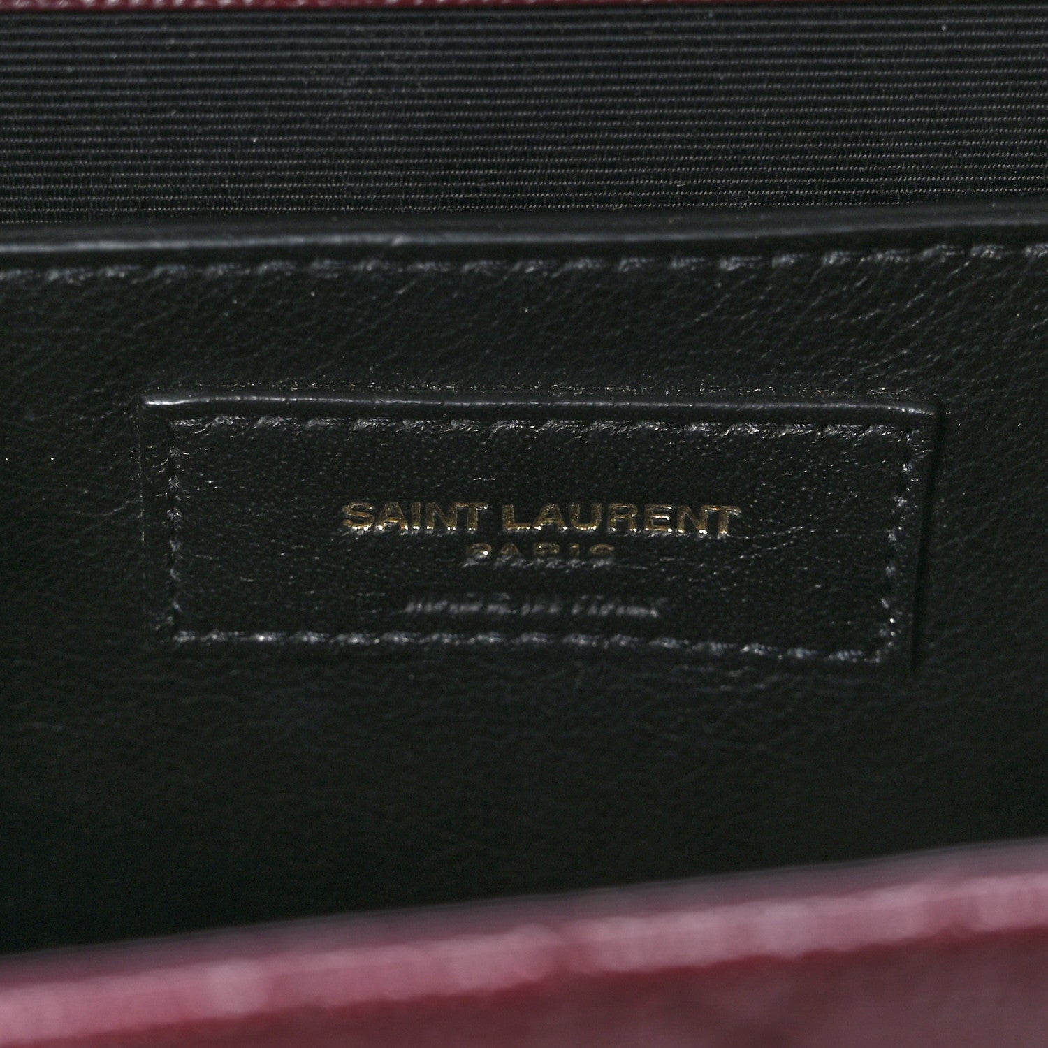 Saint Laurent Grain De Poudre Textured Mixed Matelasse Medium Triquilt Monogram Satchel Rouge Legion 6 of 8