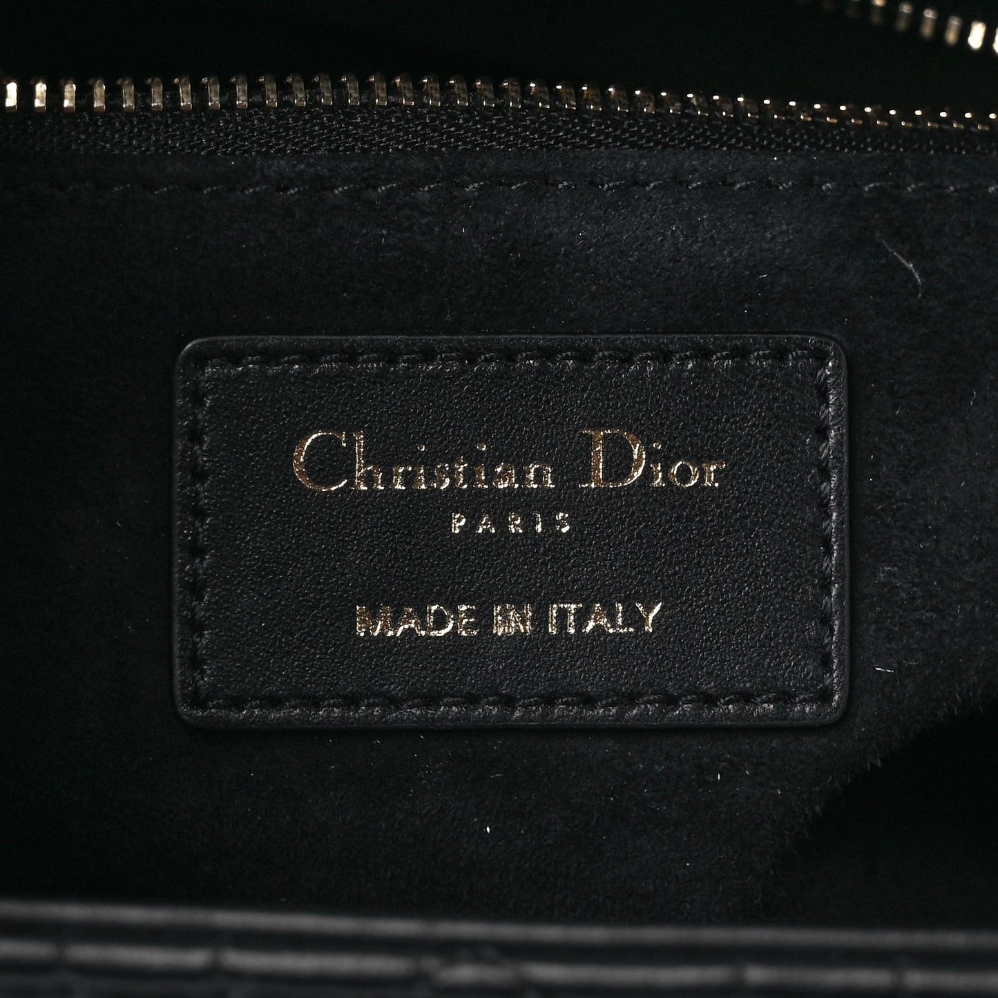 Lambskin Cannage Medium Lady Dior Black