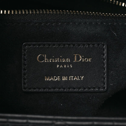 Christian Dior Lambskin Cannage Medium Lady Dior Black 6 of 8