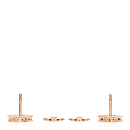 Van Cleef & Arpels 18K Rose Gold Carnelian Sweet Alhambra Earrings 3 of 4
