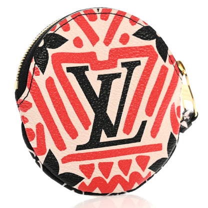 Louis Vuitton Monogram Giant Crafty Round Coin Purse Creme Rouge 3 of 8