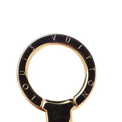 Louis Vuitton Brass Enamel Fleur De Monogram Bag Charm Chain Gold 5 of 6