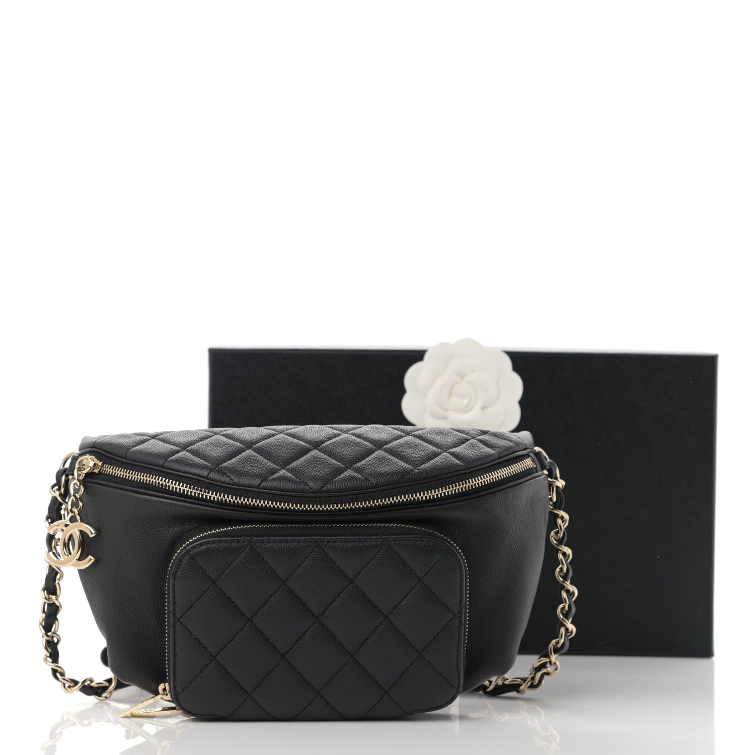 Chanel Caviar Quilted Business Affinity Waist Belt Bag Black 11 of 11