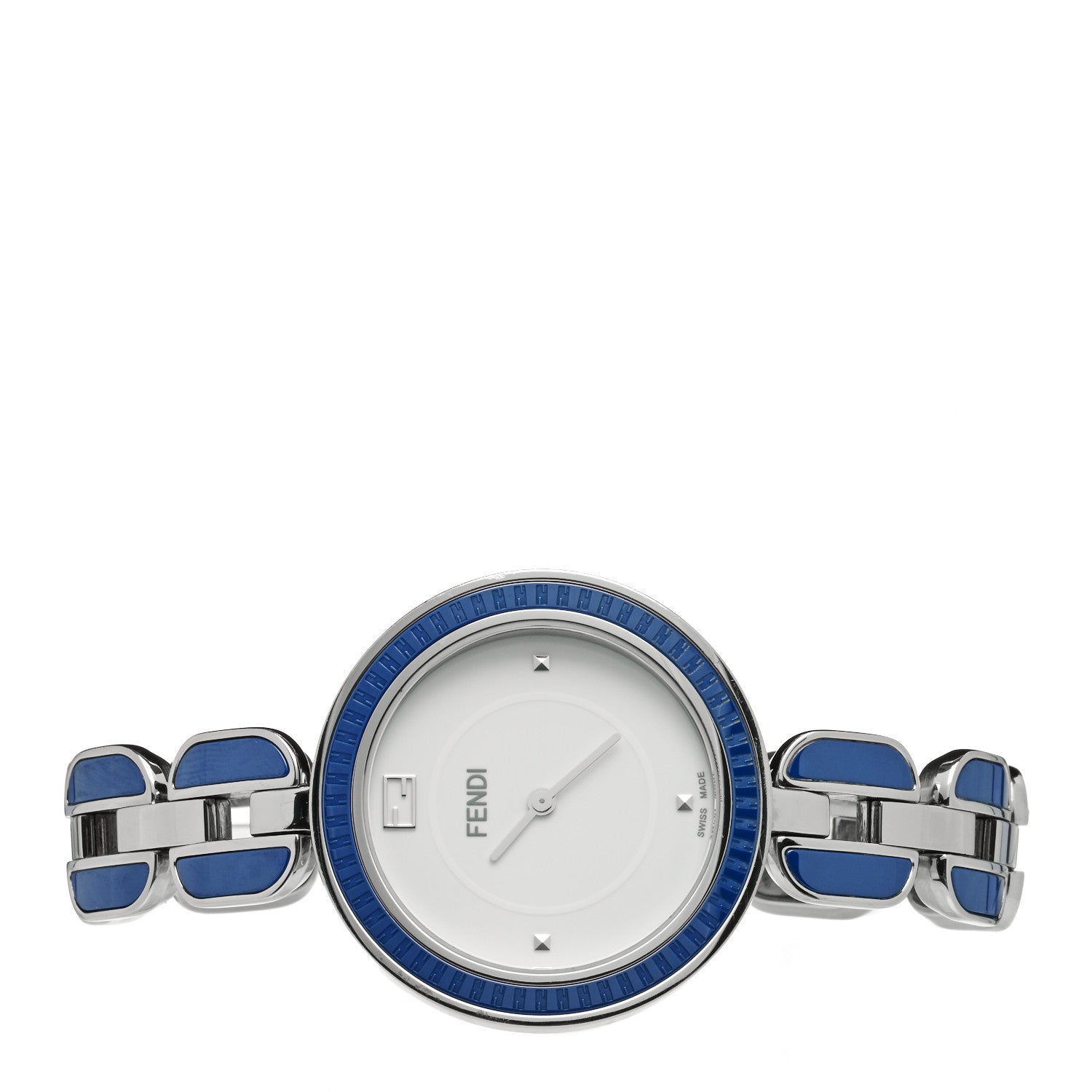 Fendi Stainless Steel Ceramic 36mm My Way Quartz Watch Blue 2 of 5