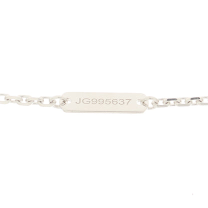 Van Cleef & Arpels 18K White Gold Chalcedony Vintage Alhambra Pendant Necklace 4 of 6