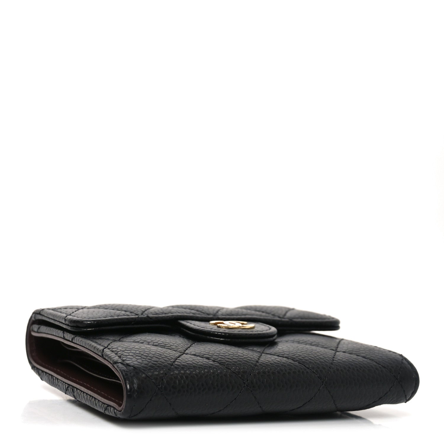 Chanel Caviar Quilted Compact Flap Wallet Black 4 of 9