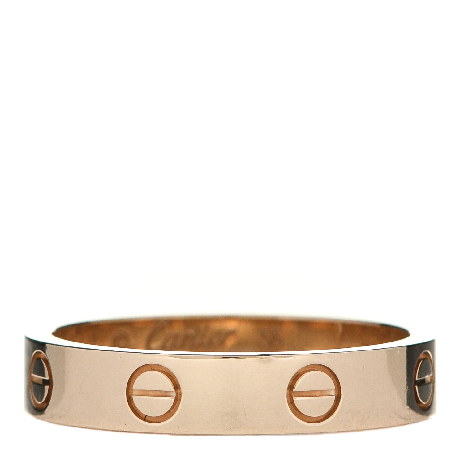 Cartier 18K Yellow Gold Diamond 4mm LOVE Wedding Band Ring 56 7.5 3 of 5