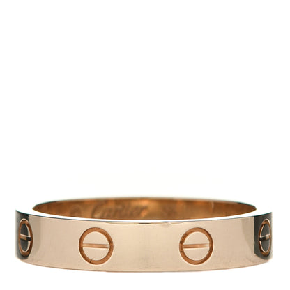Cartier 18K Yellow Gold Diamond 4mm LOVE Wedding Band Ring 56 7.5 3 of 5