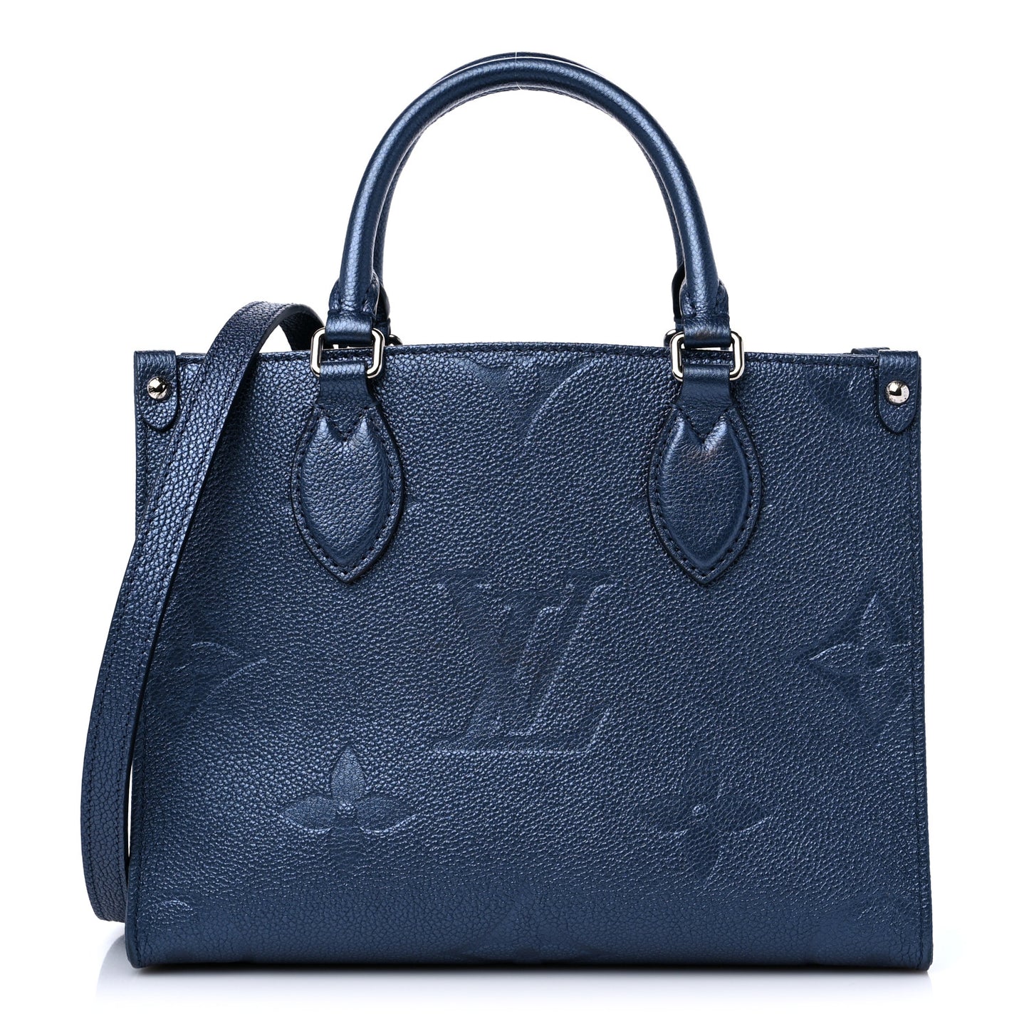Metallic Empreinte Monogram Giant Onthego PM Navy Nacre