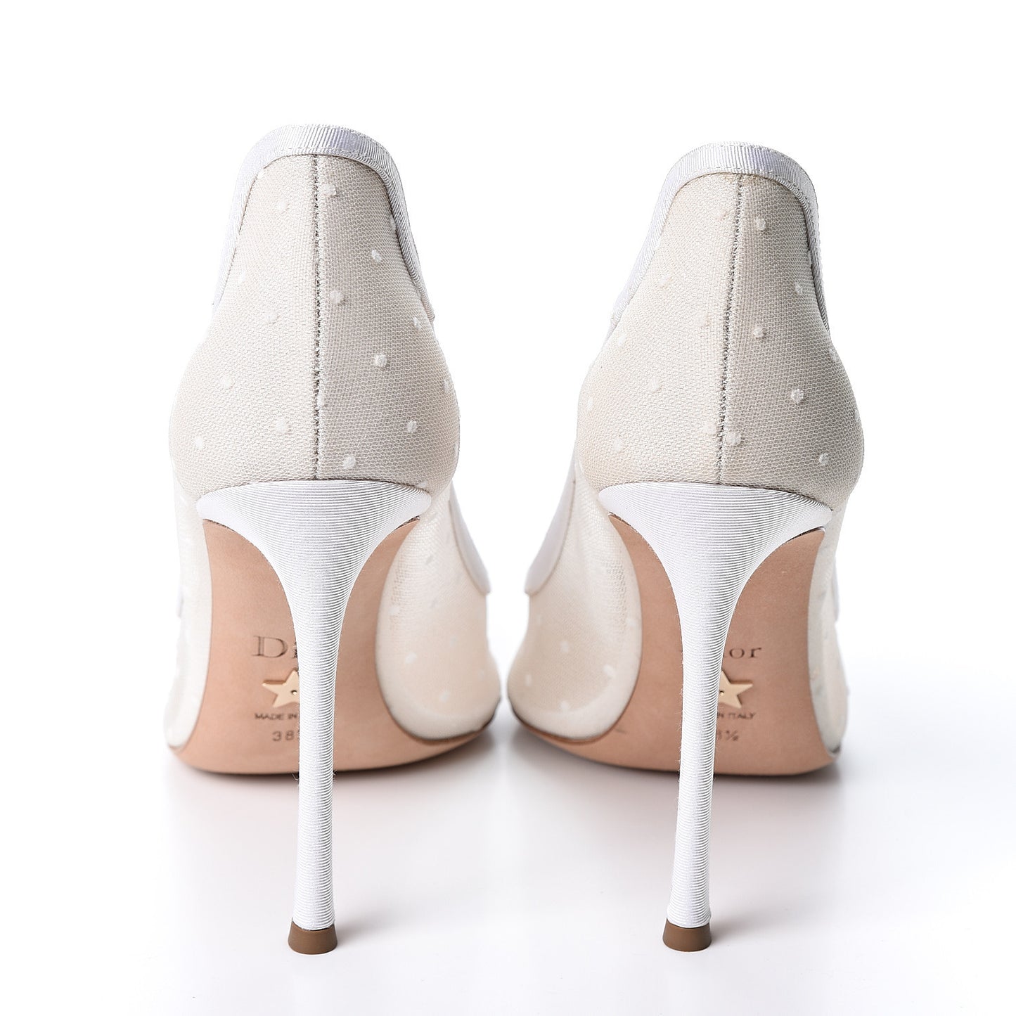 Mesh Plumetis Tulle D-Moi Pumps 38.5 White