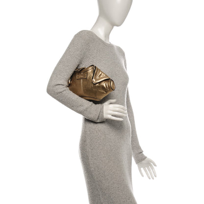 Alexander McQueen Metallic Lambskin De Manta Clutch Gold 2 of 7