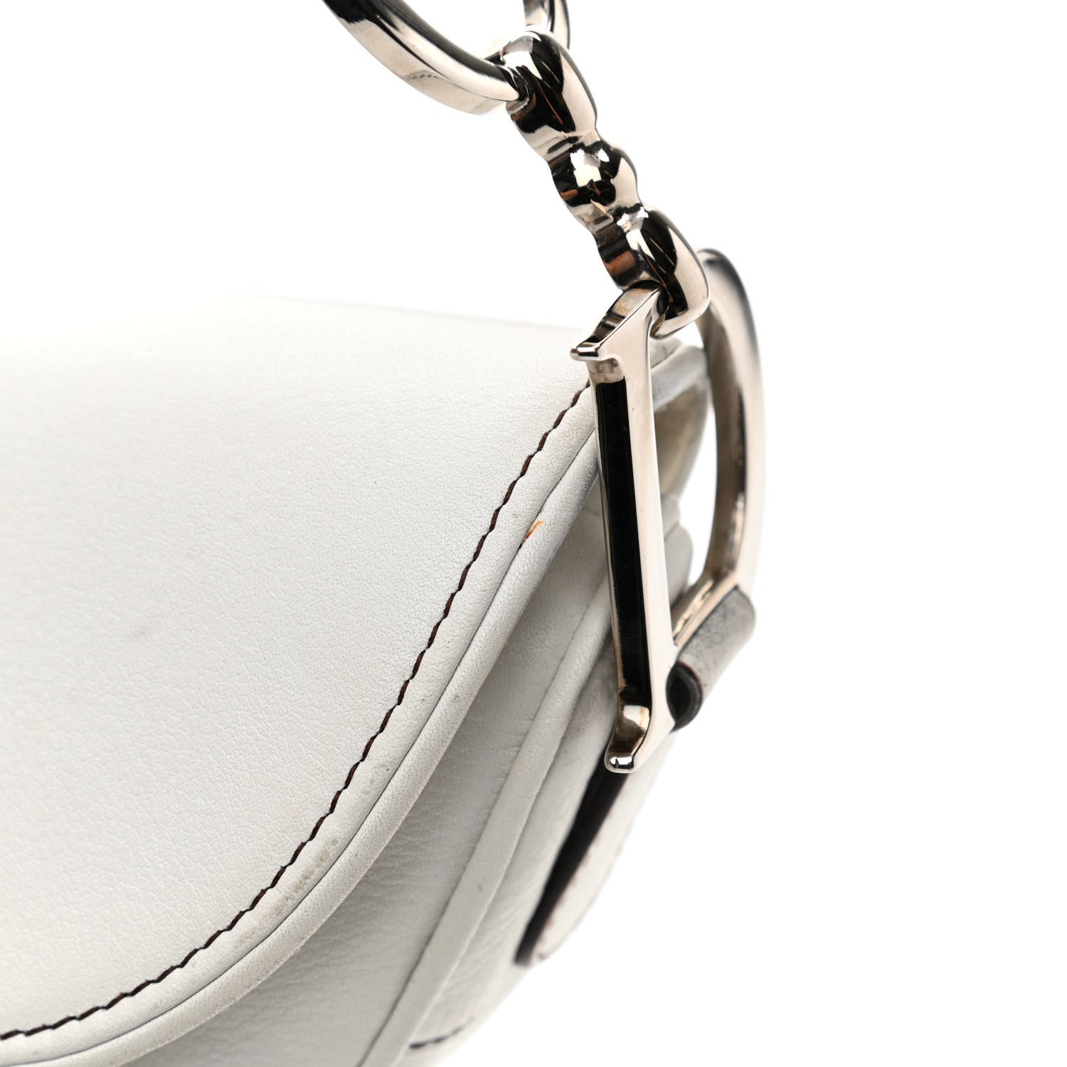 Christian Dior Calfskin Saddle Bag White 14 of 16