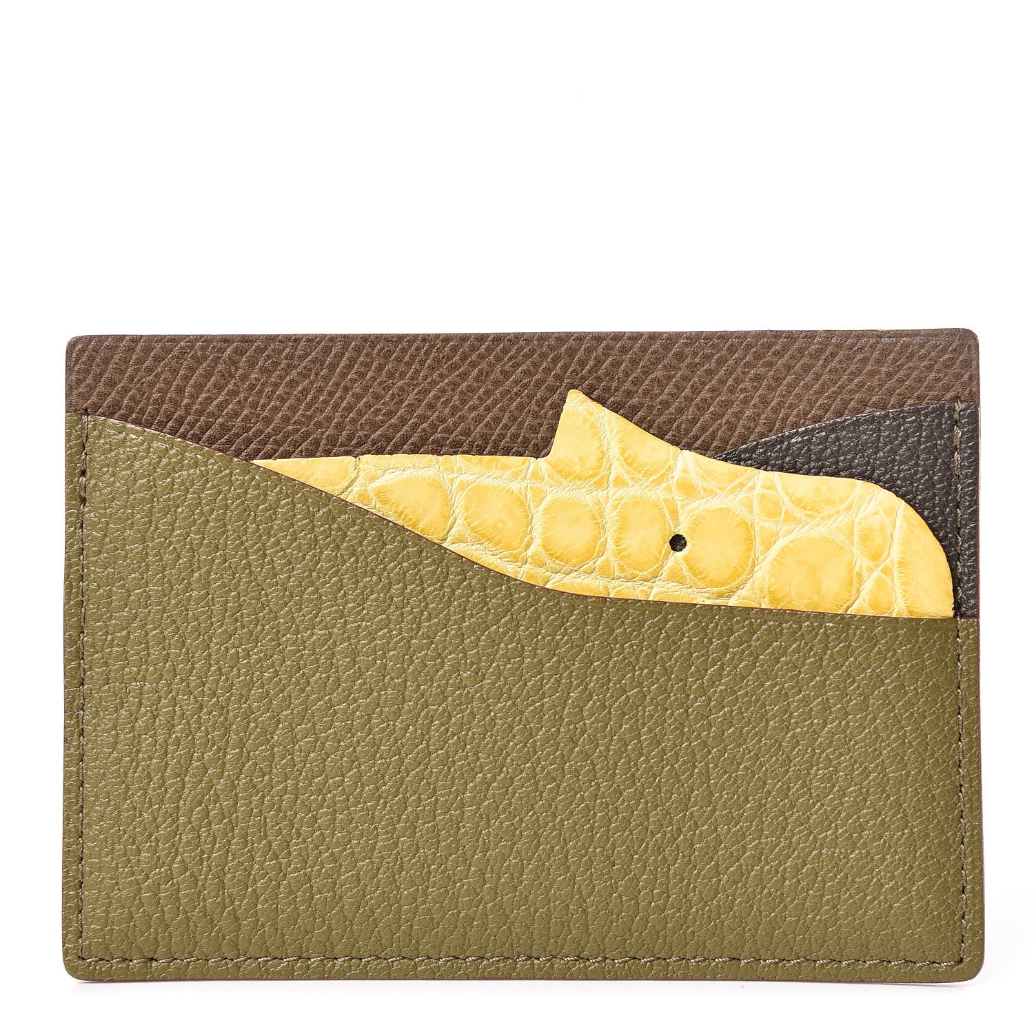 Hermes Chevre Mysore Epsom Alligator Hippopotame Petit H Card Case 1 of 7