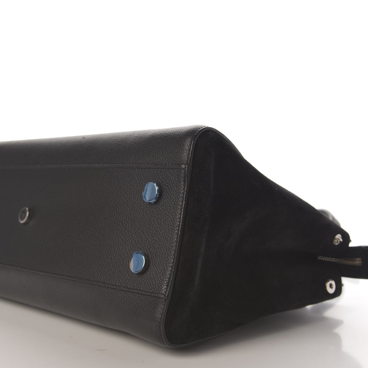 Grained Calfskin Medium Rive Gauche Cabas Black
