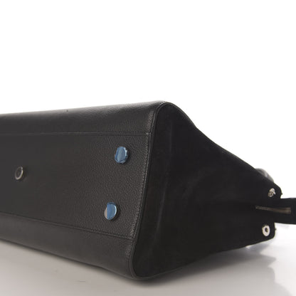 Saint Laurent Grained Calfskin Medium Rive Gauche Cabas Black 7 of 10