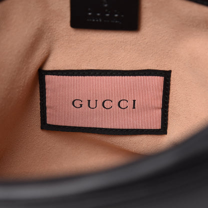 Gucci Calfskin Matelasse GucciGhost Medium GG Marmont Chain Shoulder Bag Black New Acquamarine 8 of 11