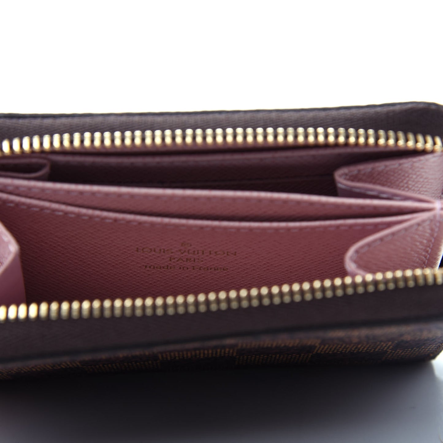 Damier Ebene Zippy Coin Purse Rose Ballerine