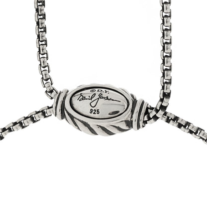 David Yurman Sterling Silver 1.7mm Box Chain Slider Necklace 3 of 4
