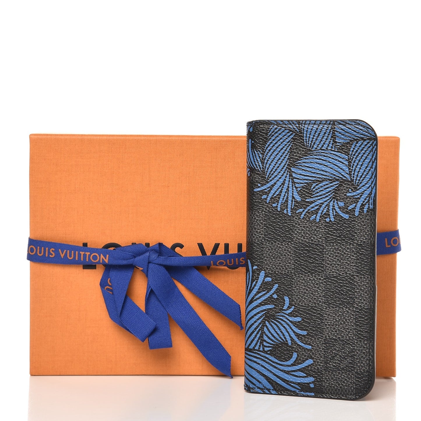 Damier Graphite Rope iPhone 7 Folio Case Blue