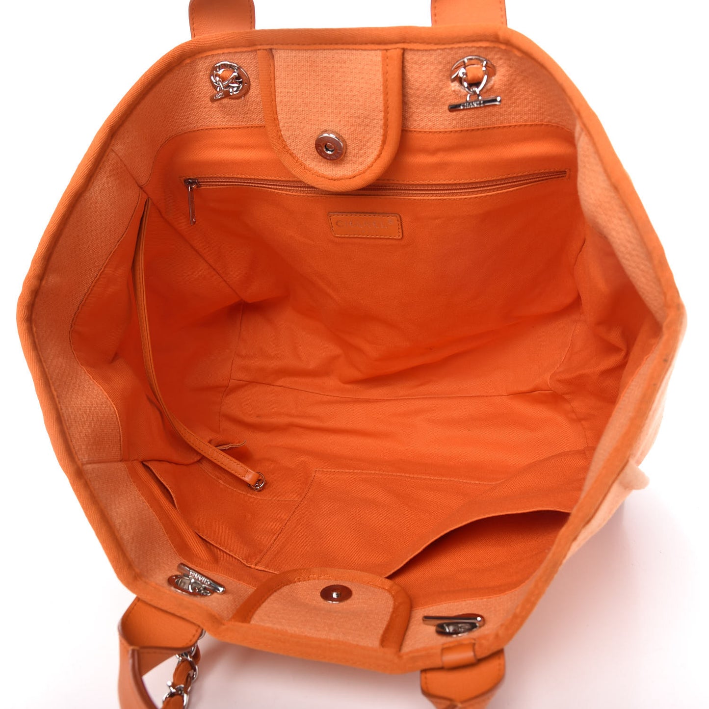 Canvas Medium Deauville Tote Orange